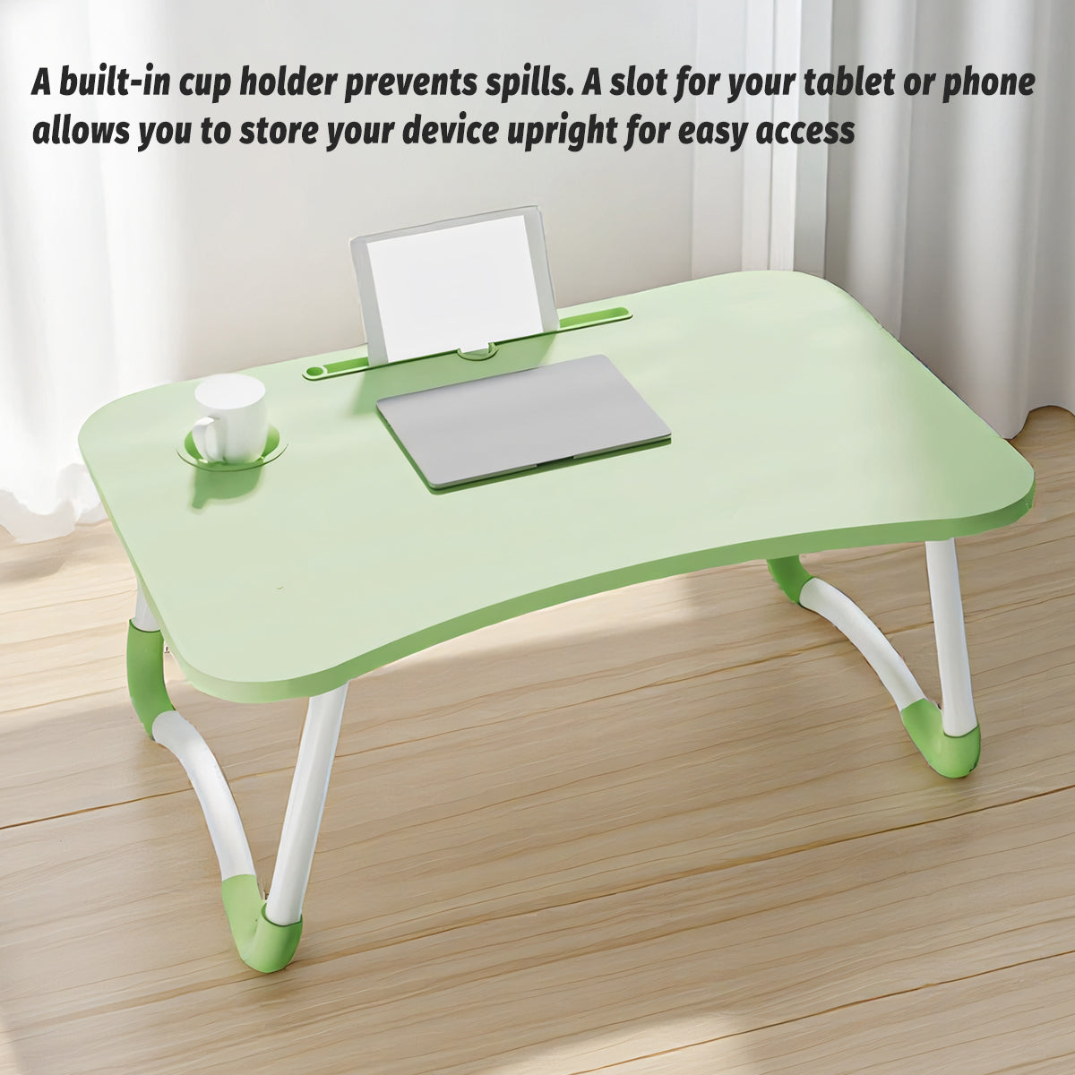 Folding Green Bedside Tray with Board Build