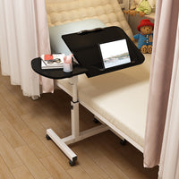 Rolling Sit-Stand Side Table with Cup Holder