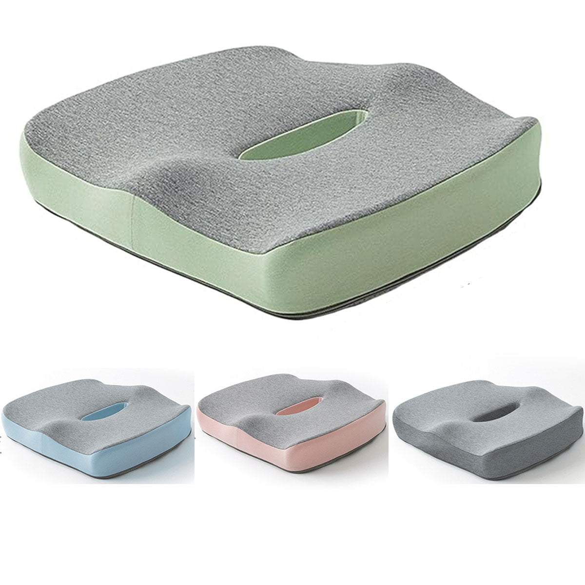 Coccyx Memory Foam Chair Pad with Cover