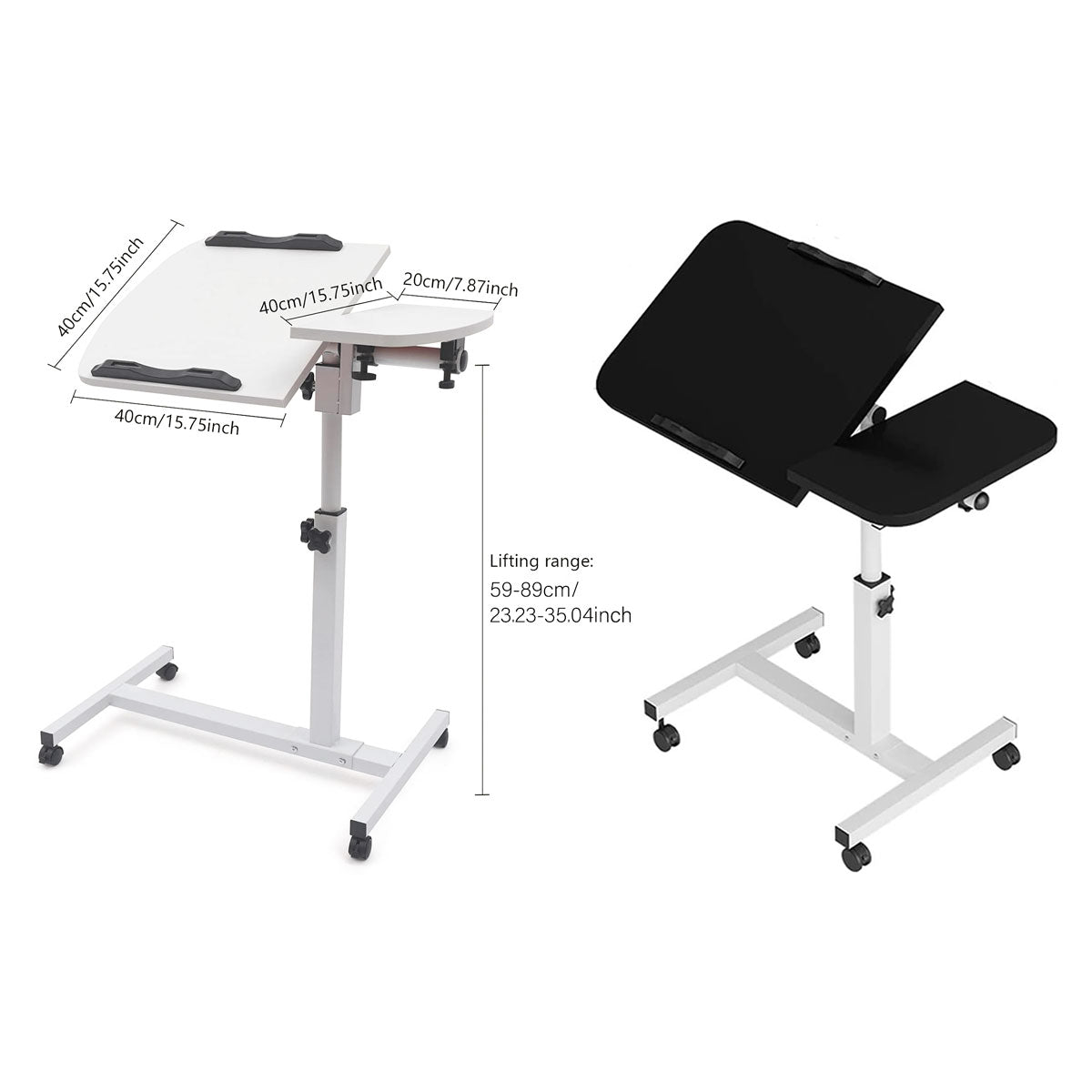 Folding Laptop Stand with Tilt Top and Bar