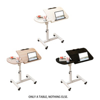 Rolling Sit-Stand Side Table with Cup Holder