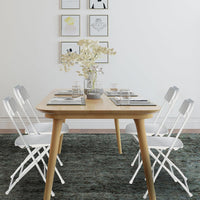 Folding Chair with Plastic Seat and Metal Frame