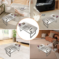 Folding Bed Tray Table with Retractable Legs