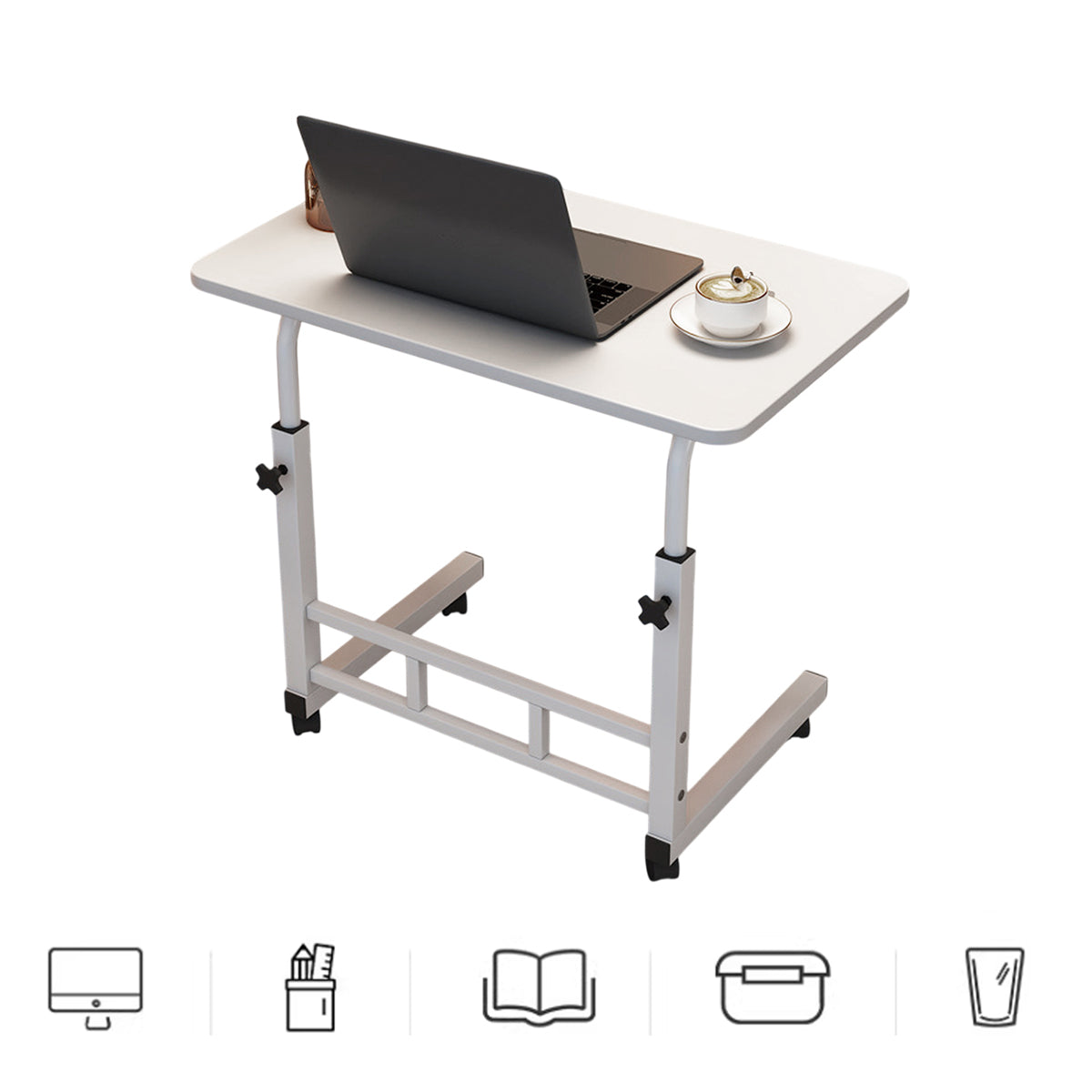 Rolling Laptop Cart 60-90cm with Tilt Surface