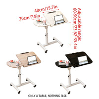 Rolling Sit-Stand Side Table with Cup Holder