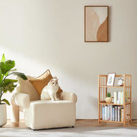 Bamboo 3-Tier Display Shelf for Living Rooms