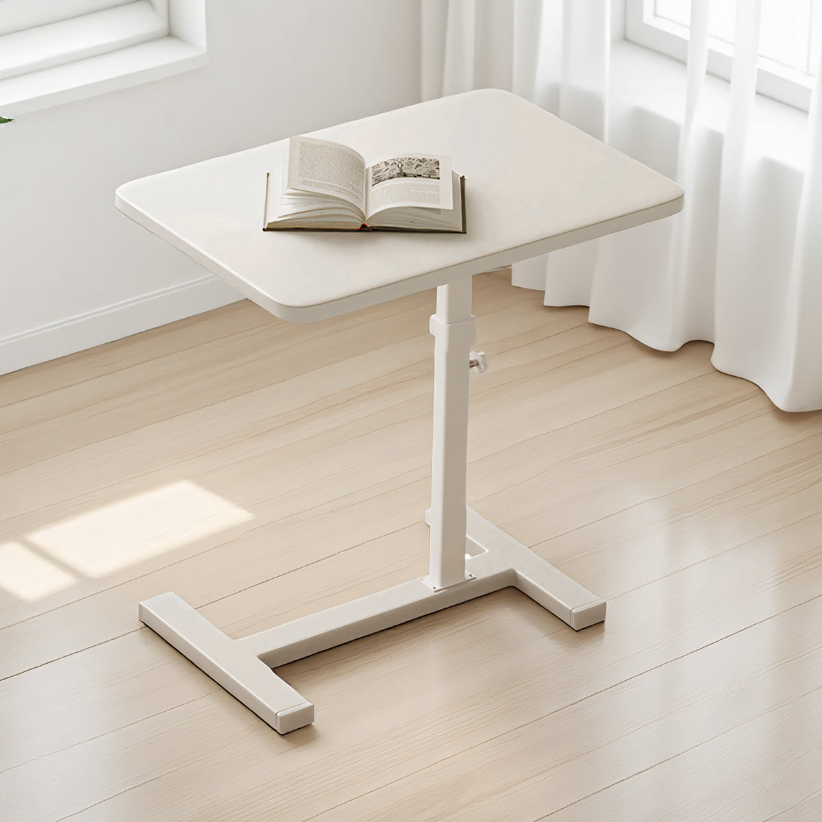 Rolling Liftable Side Table 69-103cm Frame