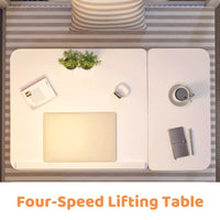Folding Bedside Tray 21.6x12.6 Inch Tilt Top