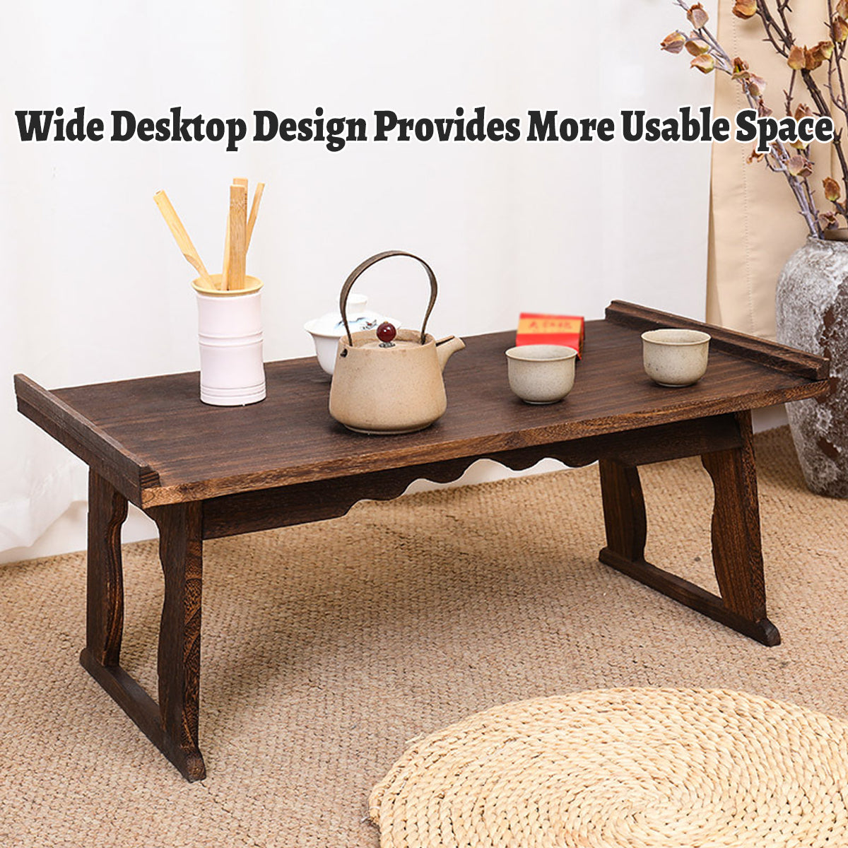 Paulownia Wood Tea Serving Table that Folds