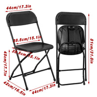 Folding Chair with Plastic Seat and Metal Frame