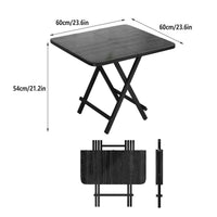 Folding Dining Table with Wood Top and X-Frame