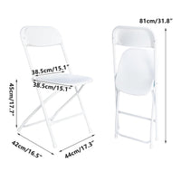 Folding Chair with Plastic Seat and Metal Frame