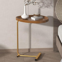 Compact MDF Side Table on Iron Legs