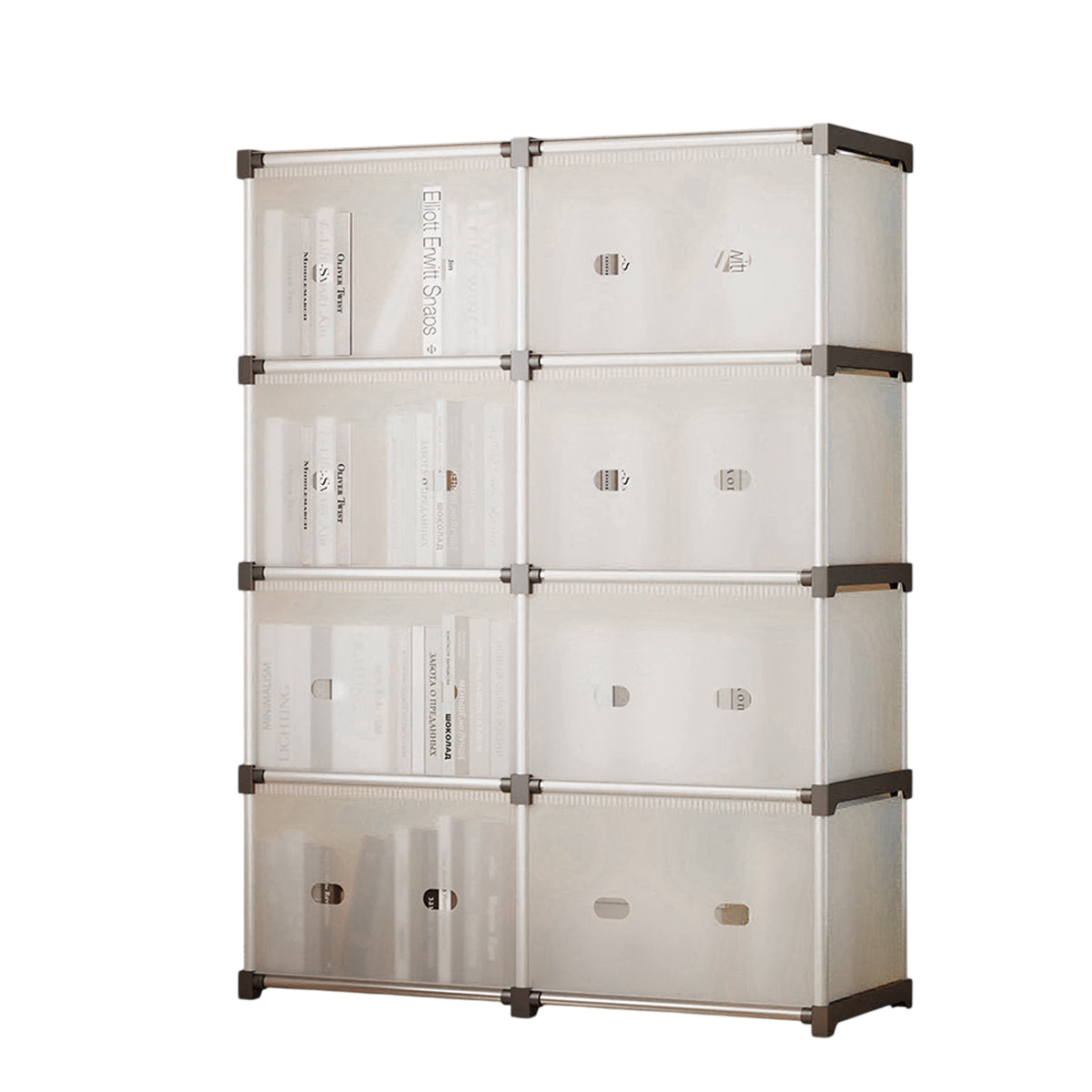 5-Tier Double Row Bookcase with 180 Doors