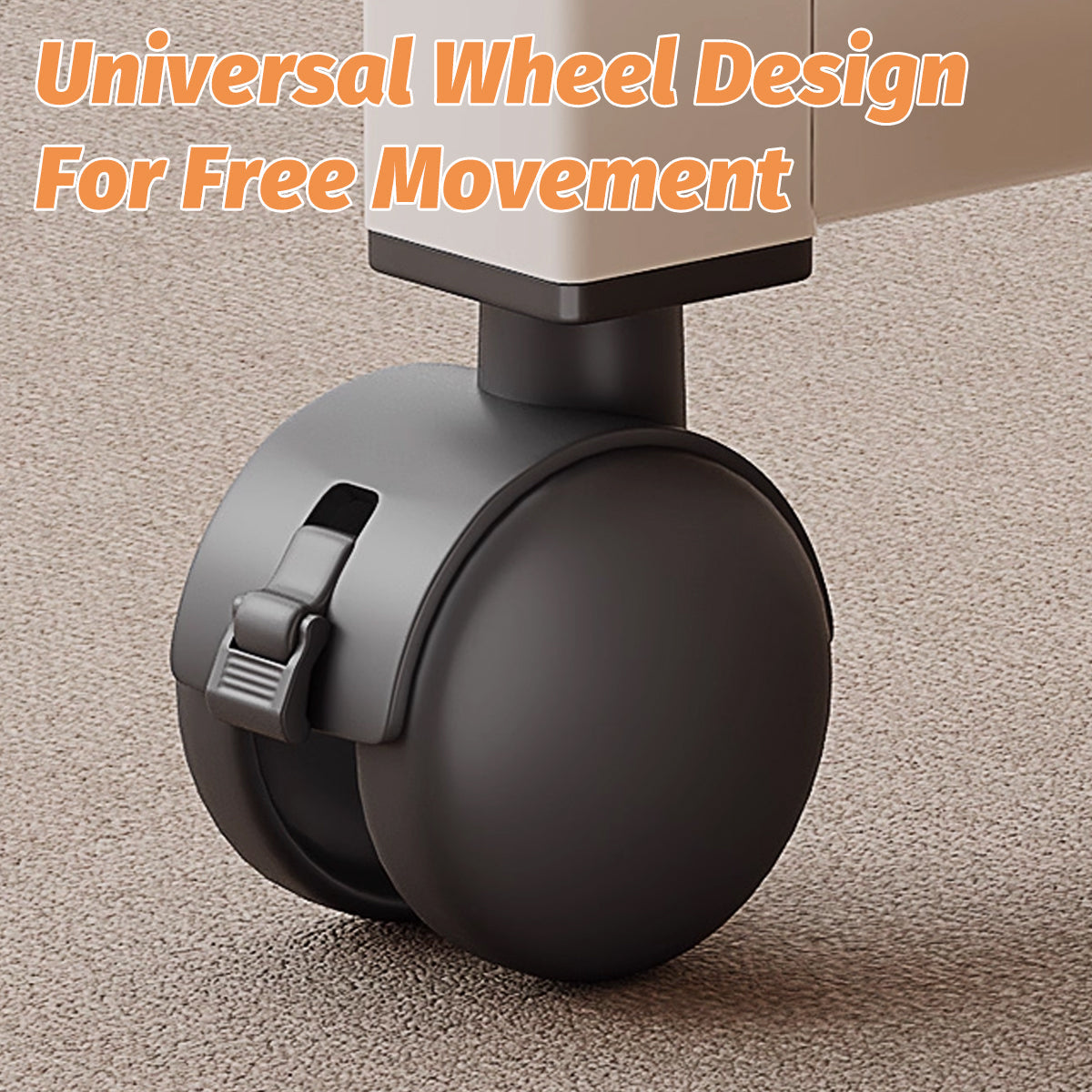 Embedded Sofa Side Table with Rolling Wheels