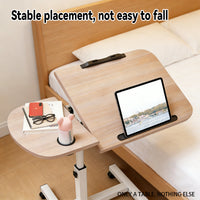 Rolling Sit-Stand Side Table with Cup Holder