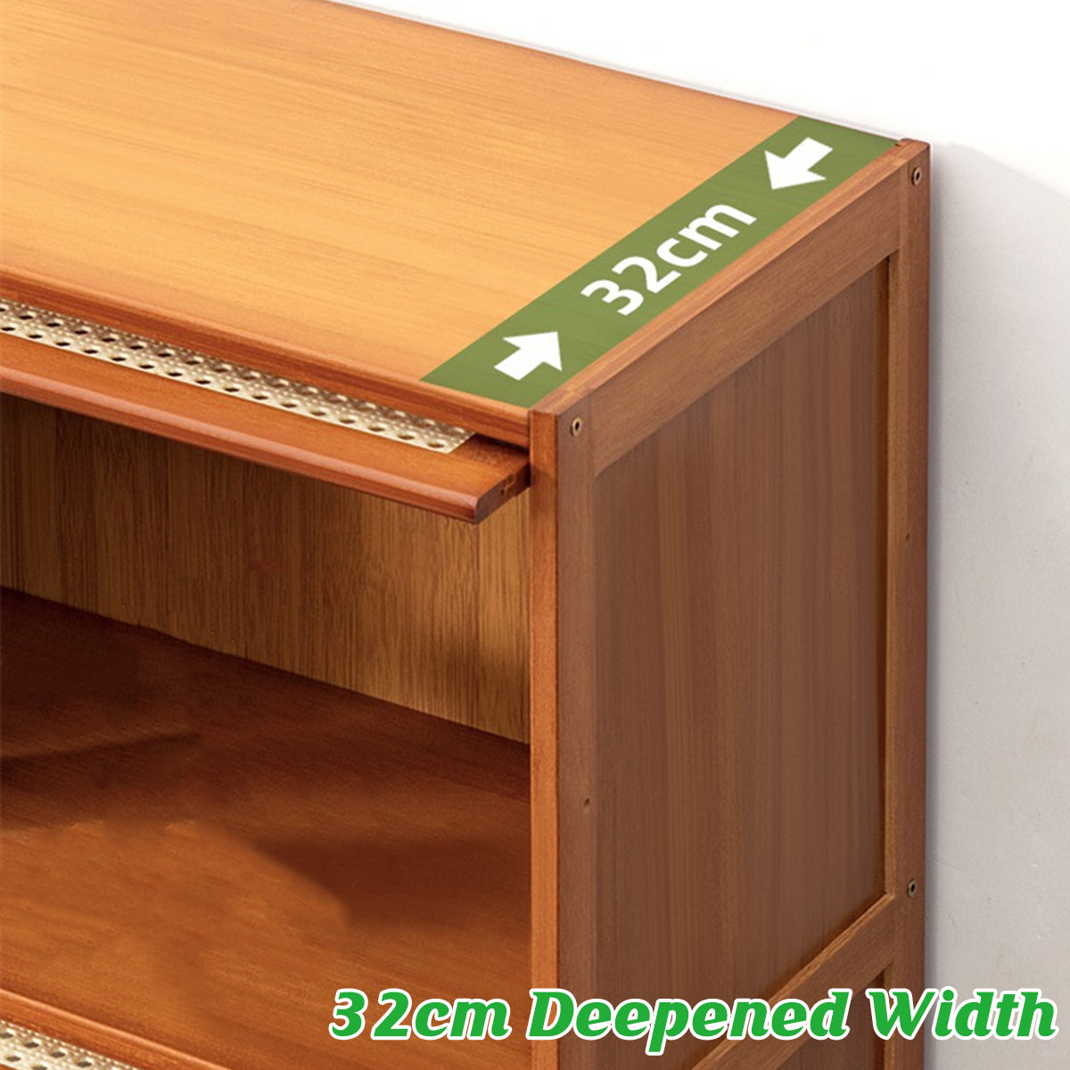 Lattice Front Storage Cabinet with Flip Doors