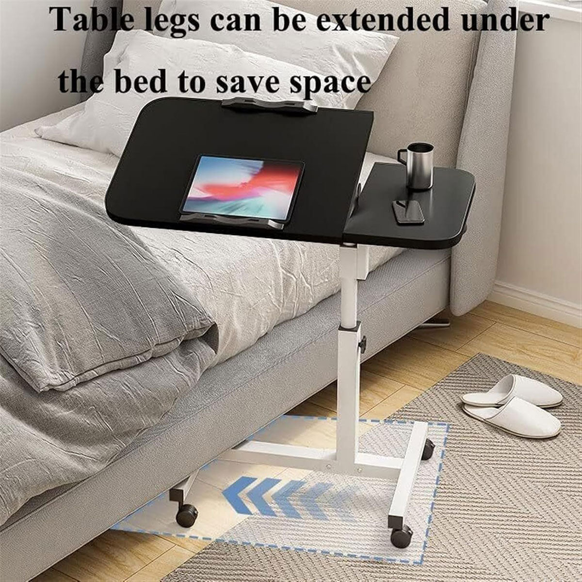 Folding Laptop Stand with Tilt Top and Bar