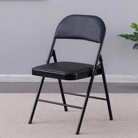 Set of 2 PU Leather Folding Spine Chairs