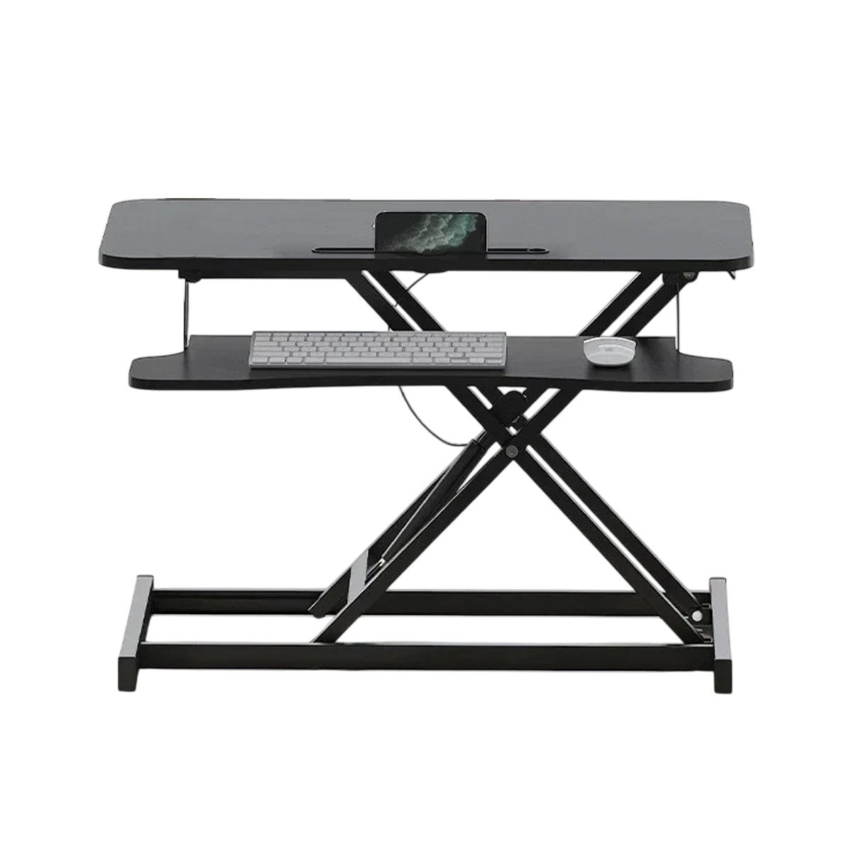 Pneumatic Desk Riser 15-43cm Dual-Layer Top