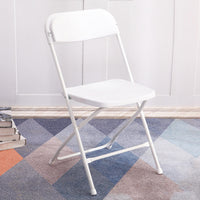 Folding Chair with Plastic Seat and Metal Frame