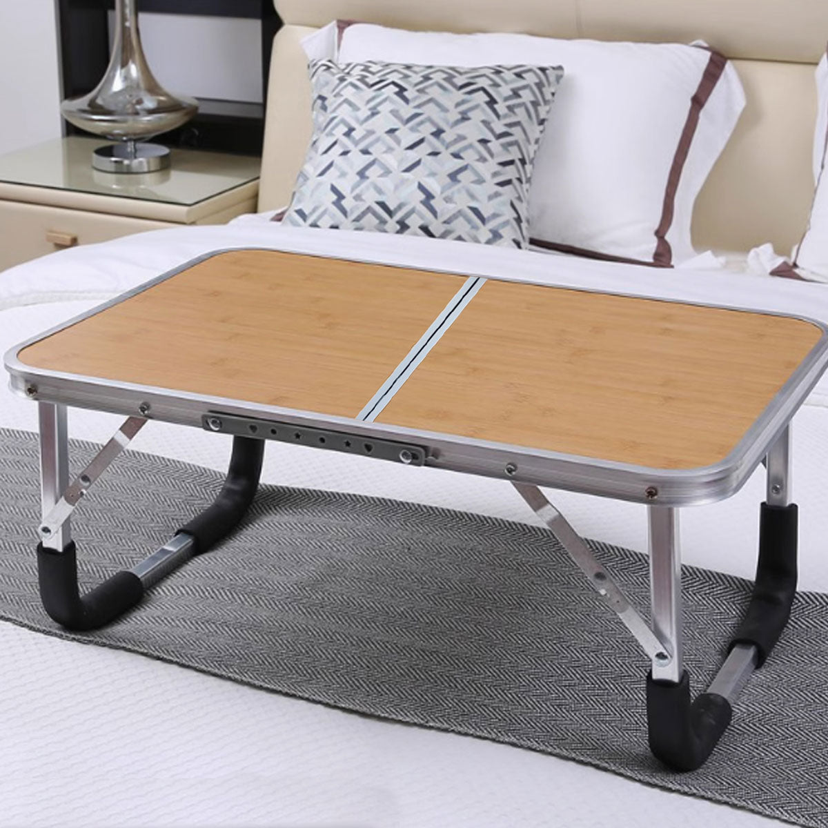 Aluminium Folding Bed Tray Table Lightweight Frame