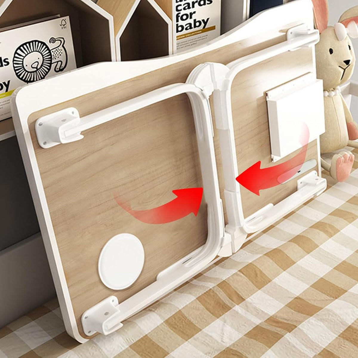 Folding Lap Tray Table with Drawer for Beds