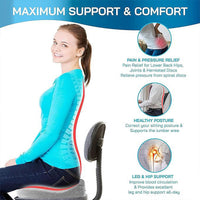 Coccyx Memory Foam Chair Pad with Cover