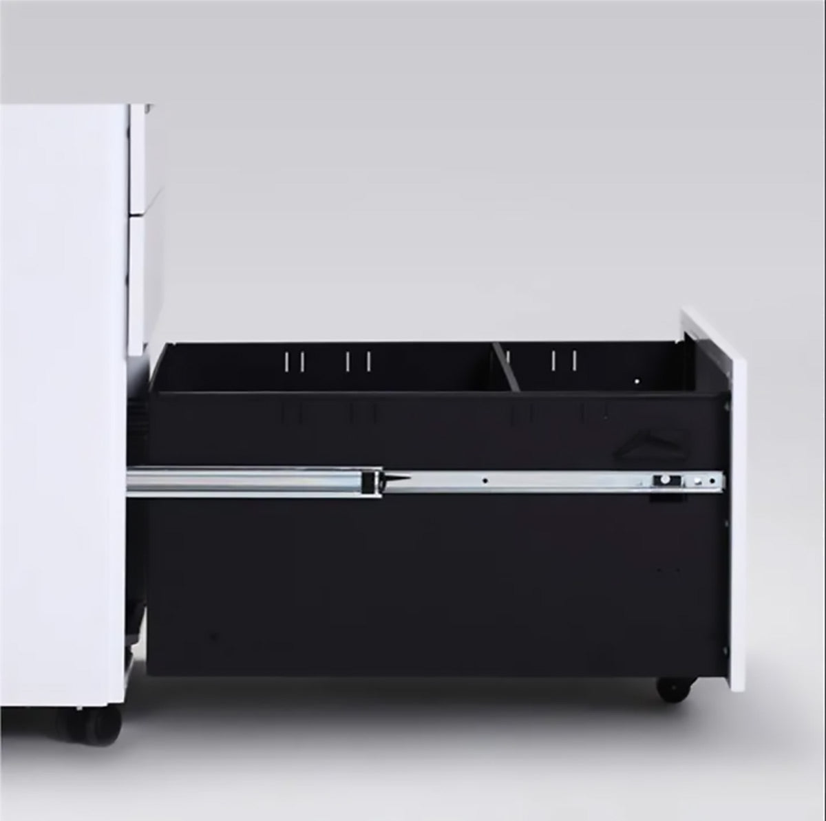 Under-Desk Rolling 3-Drawer Cabinet with Top Lock