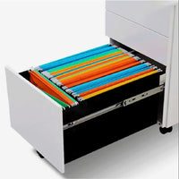 Under-Desk Rolling 3-Drawer Cabinet with Top Lock