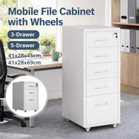 Rolling Steel Drawer Cabinet with Keyed Lock