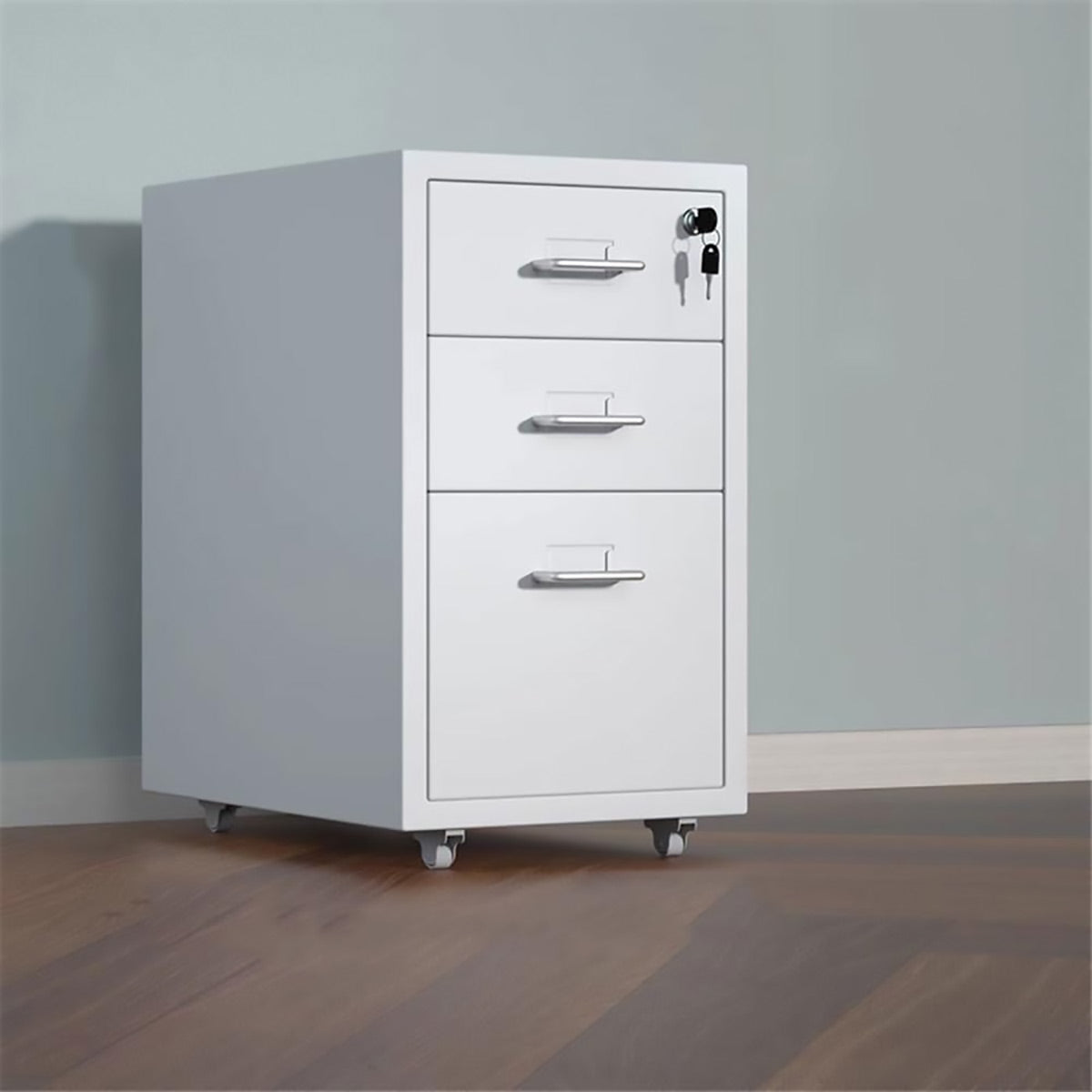 Rolling Steel Drawer Cabinet with Keyed Lock