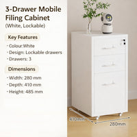 Rolling Steel Drawer Cabinet with Keyed Lock