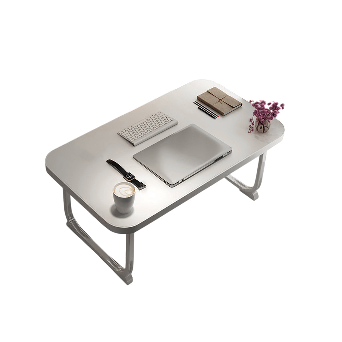 Folding Bed Tray Table with Retractable Legs