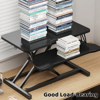 Pneumatic Desk Riser 15-43cm Dual-Layer Top