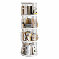 Spinning Floor Bookcase with Clear ABS Panels