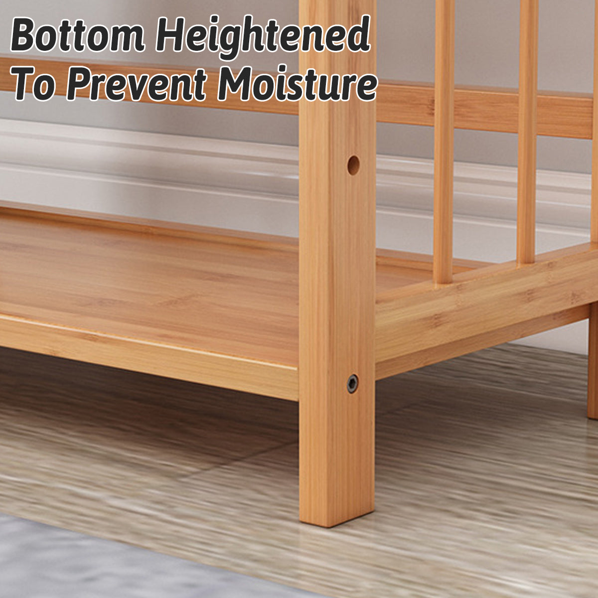 Bamboo 3-Tier Display Shelf for Living Rooms