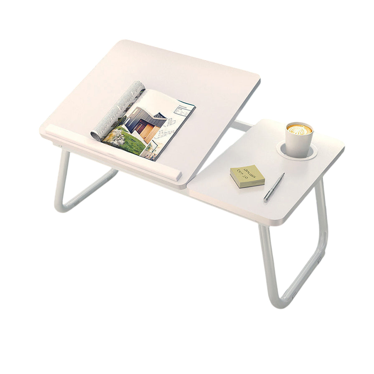Folding Bedside Tray 21.6x12.6 Inch Tilt Top