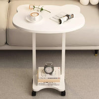Embedded Sofa Side Table with Rolling Wheels