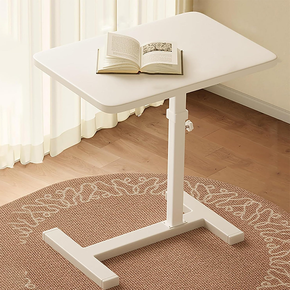 Rolling Liftable Side Table 69-103cm Frame