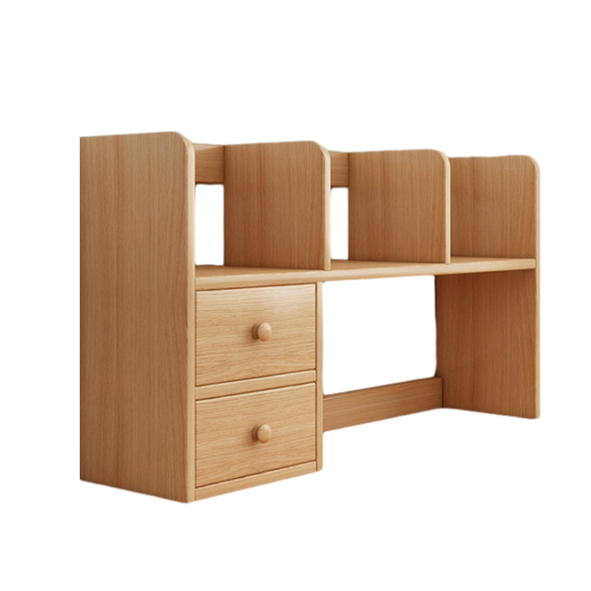Desk Bookshelf with Built-In Drawers