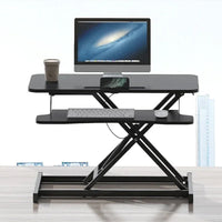 Pneumatic Desk Riser 15-43cm Dual-Layer Top