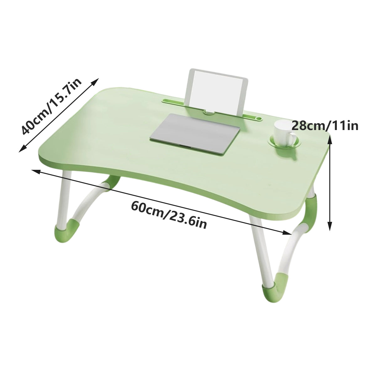 Folding Green Bedside Tray with Board Build