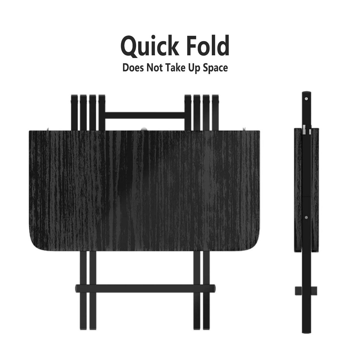 Folding Dining Table with Wood Top and X-Frame