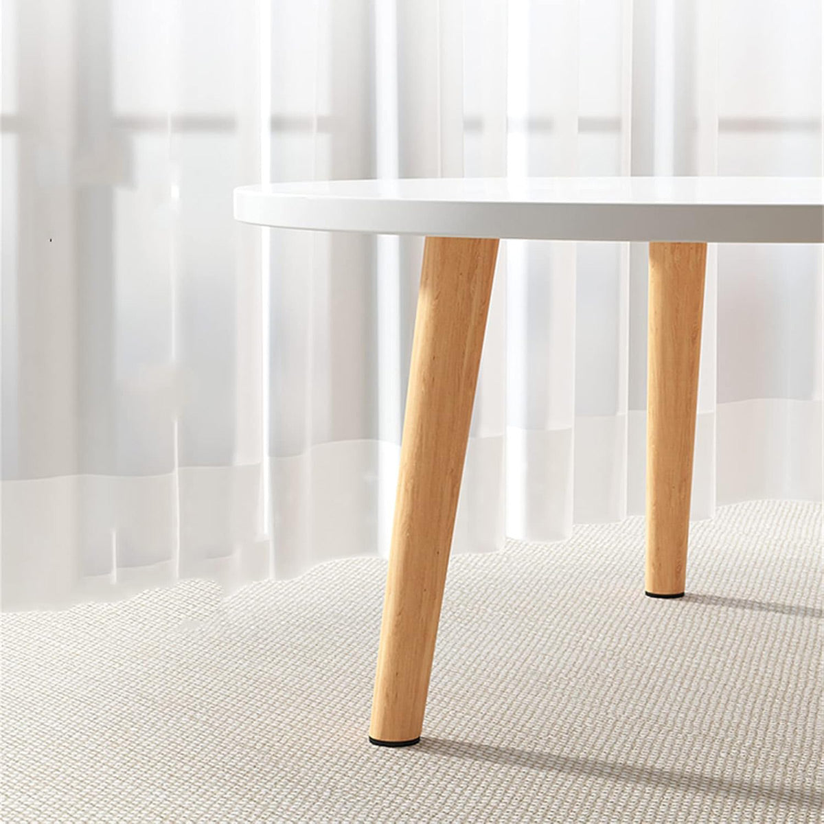 Round Solid Wood Side Table 40x30cm