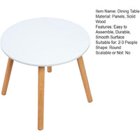 Round Solid Wood Side Table 40x30cm