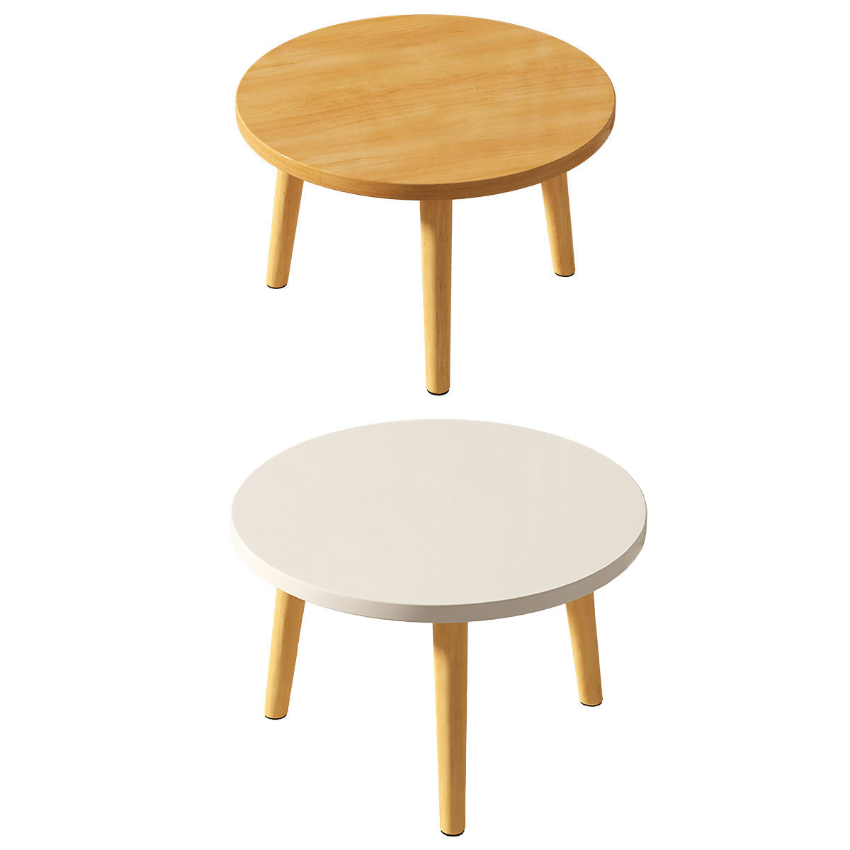 Round Solid Wood Side Table 40x30cm