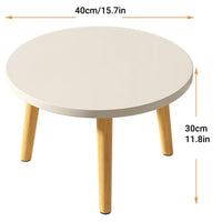 Round Solid Wood Side Table 40x30cm