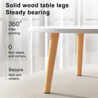Round Solid Wood Side Table 40x30cm