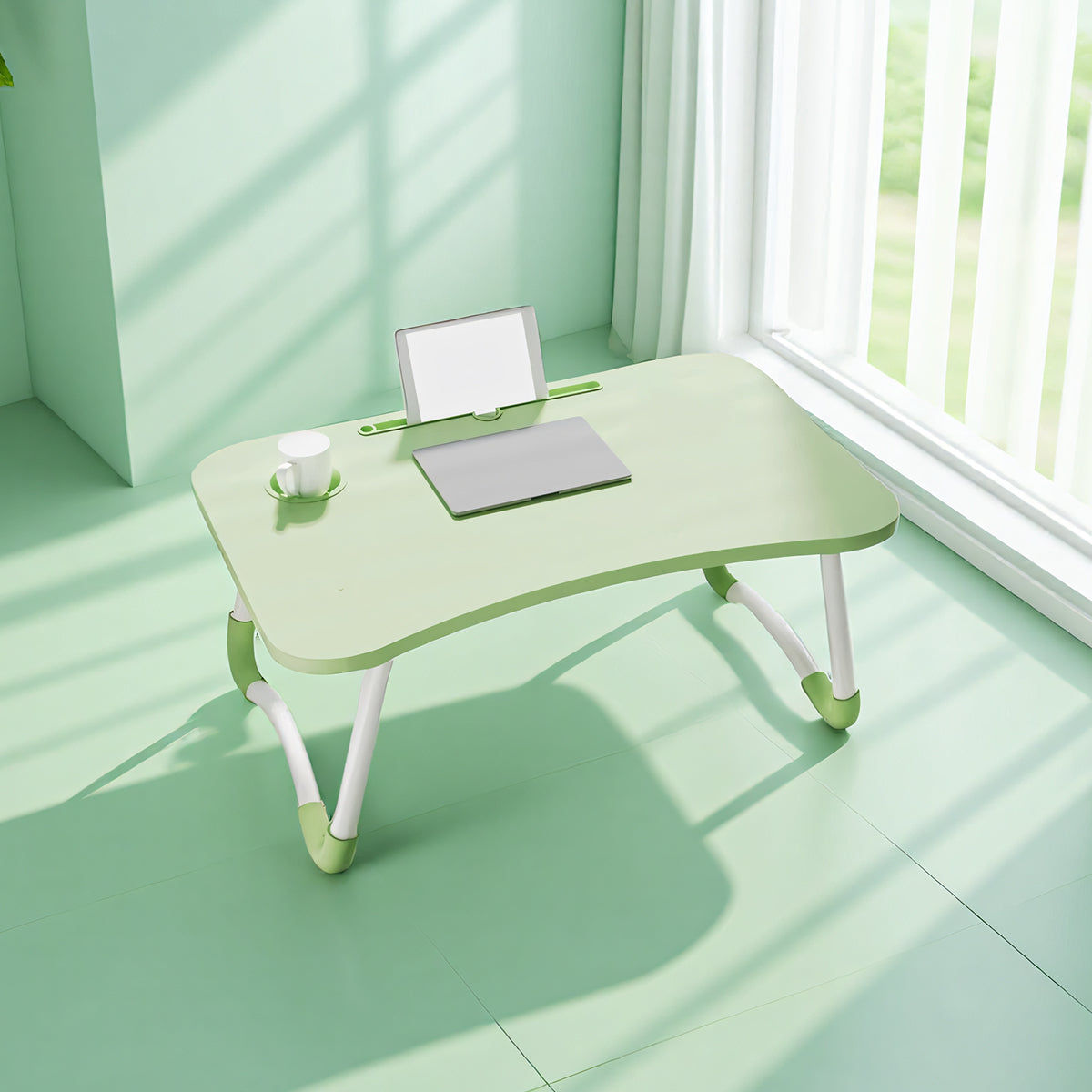 Folding Green Bedside Tray with Board Build